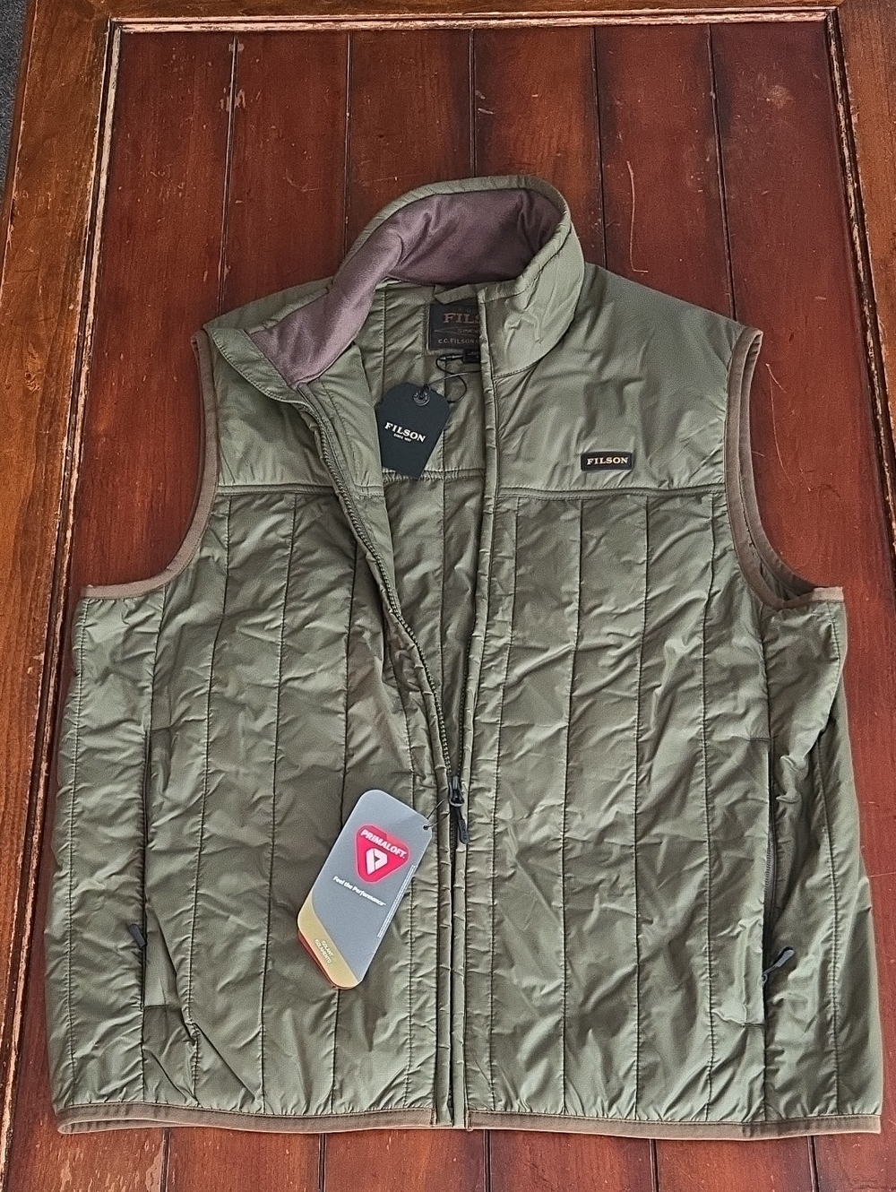 Filson Olive Green Quilted Men’s Insulated Vest